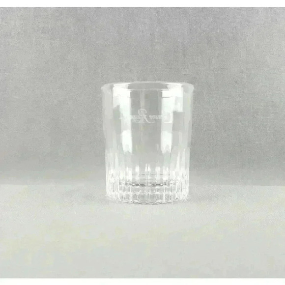 Crown Royal Old Fashioned Glass Canadian Whisky Ribbed Lowball, Embossed, Rocks - Picture 3 of 6